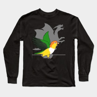 white bellied caique dragon shadow Long Sleeve T-Shirt